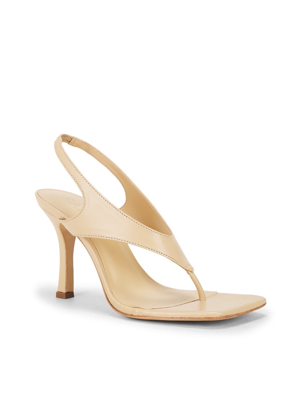 Raye Slingback Thong Heel Sandal in Nude NWT